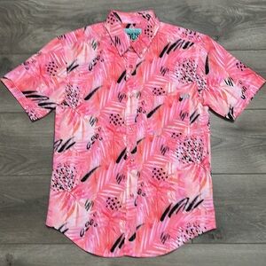 NWOT RSVLTS La Croy‎ Strawberry Margarita Button Front Short Sleeve Shirt Small